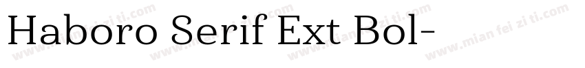 Haboro Serif Ext Bol字体转换